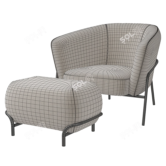 Laika Chair: Stylish and Comfortable 3D model image 4