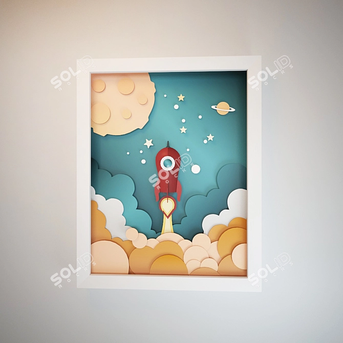 3D Rocket Picture - Stunning Visuals 3D model image 1