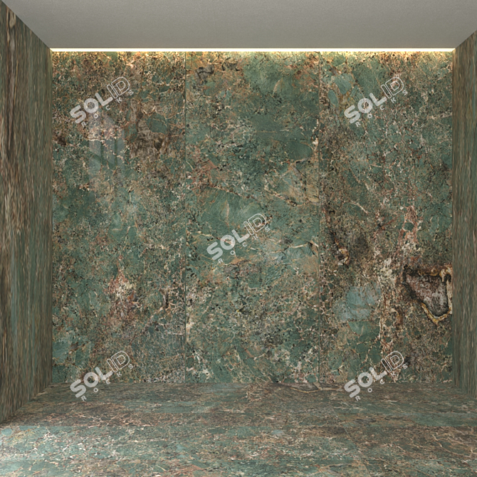 Elegant Amazonite Marble Tile 3D model image 2