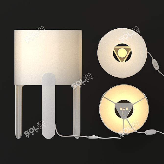 Futuristic Spaceship Table Lamp 3D model image 2