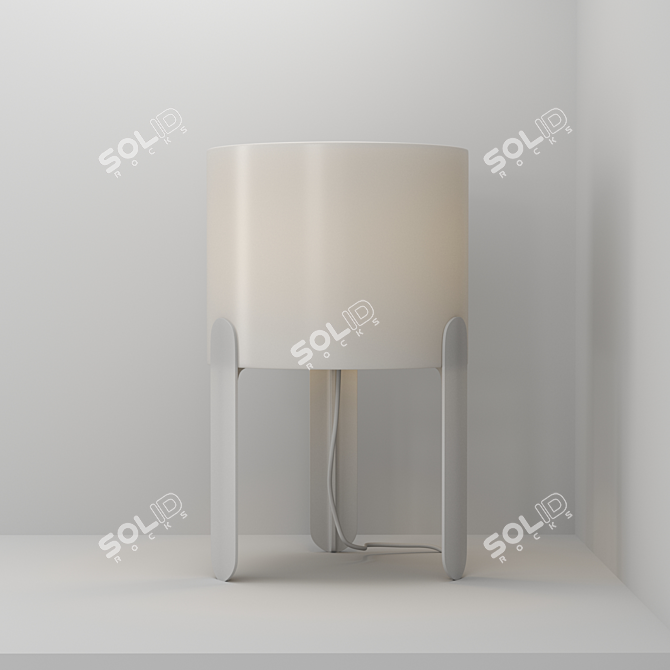 Futuristic Spaceship Table Lamp 3D model image 3