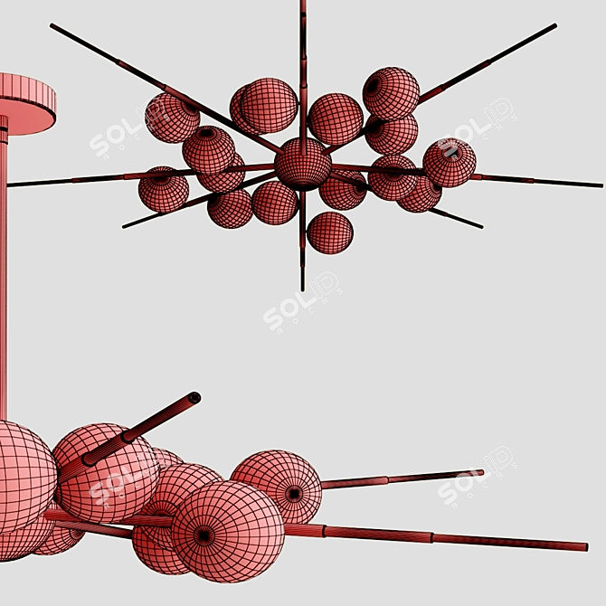 Cherry Bomb Chandelier - Unique and Stylish 3D model image 2