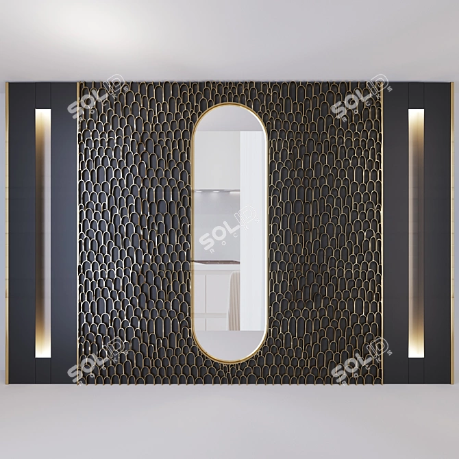 Title: Wave Formation Wall Decor 3D model image 1