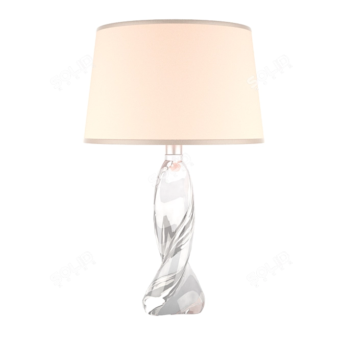 Crystal Elegance Silk Table Lamp 3D model image 1