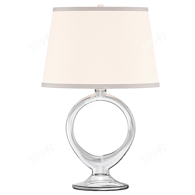 Crystal Radiance: Olivia Silk Table Lamp 3D model image 1