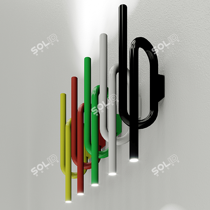 Tobia Wall Lamp: Sleek Elegance by Ferruccio Laviani 3D model image 6