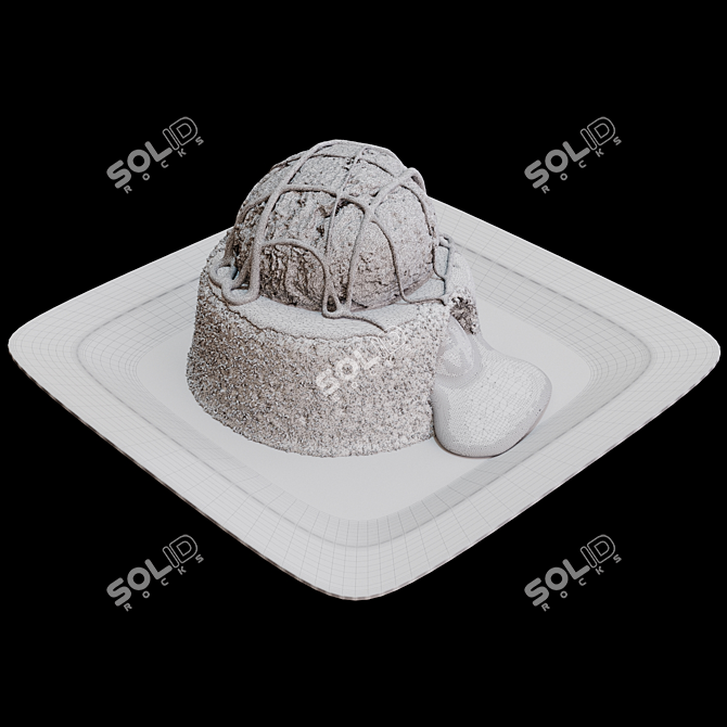 Decadent Chocolate Lava Cake 3D model image 3