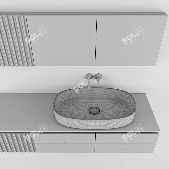 Sleek and Stylish Modern Bathroom Furniture 3D model image 4