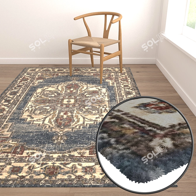 Luxury Carpet Set: High-Quality Textures for Versatile Use 3D model image 5