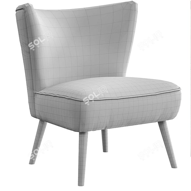 Modern Vermont Chair: PBR Glossiness & TurboSmooth 3D model image 5