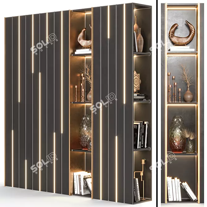 Elegant Wardrobe 3D Model 3D model image 1