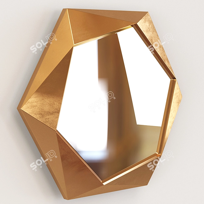 Elegant Reflective Calliope Mirror 3D model image 2