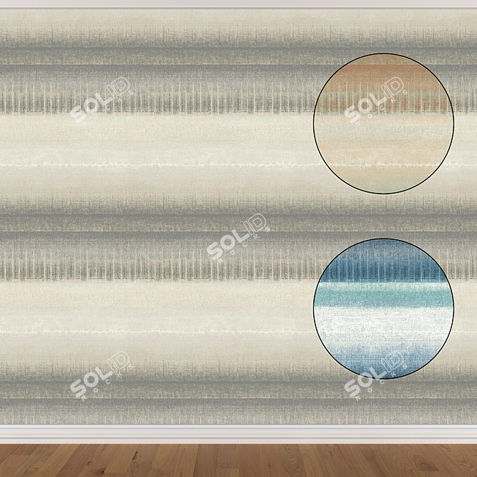 Title: Seamless Wallpaper Set (3 Colors) 3D model image 1