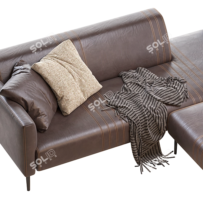 Elegant TUXEDO S43 Sofa 3D model image 2