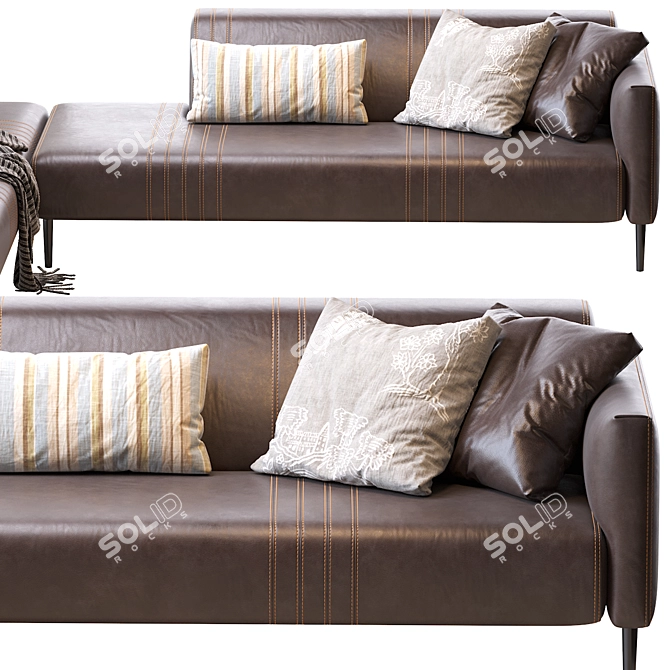 Elegant TUXEDO S43 Sofa 3D model image 3