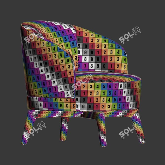 Elegant Fendi Casa Doyle Armchair | Luxurious Comfort 3D model image 4