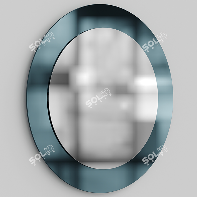 Elegant Round Decor Mirror 3D model image 5