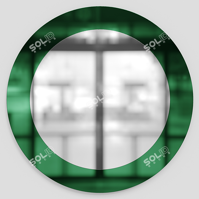 Elegant Round Decor Mirror 3D model image 6