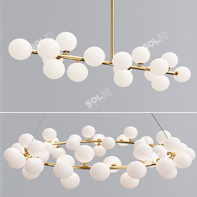 Bubble Stik Milk Bubble Chandeliers - Modern Elegance! 3D model image 2