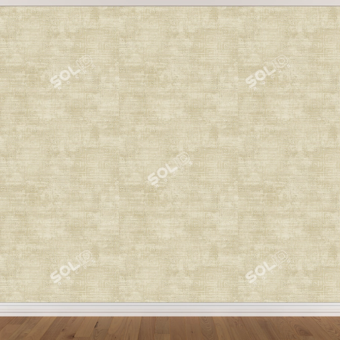 Seamless Wallpaper Set: 3 Colors 3D model image 3