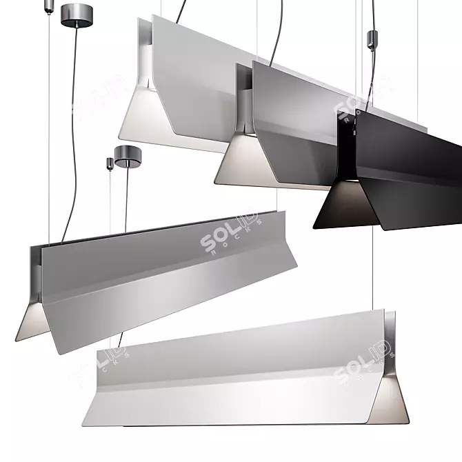 Exporlux ASA SU: Sleek Pendant Light with Diffused Illumination 3D model image 2