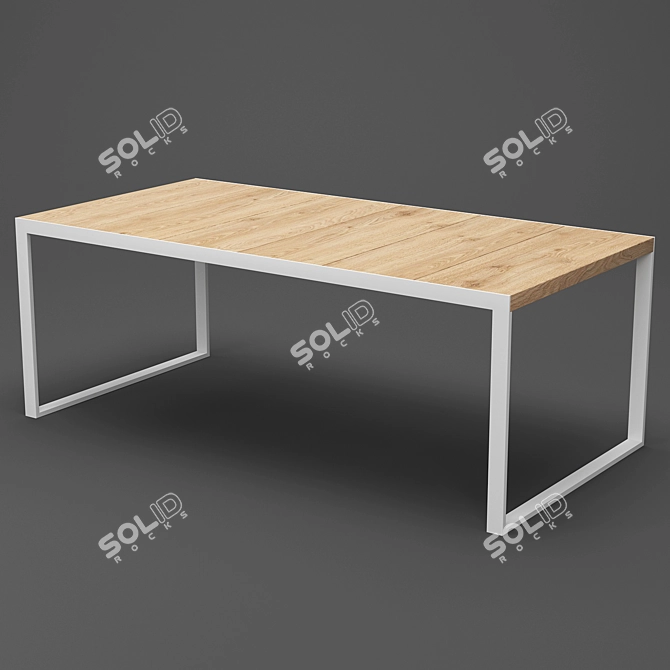 Modern Dining Table Set 3D model image 4