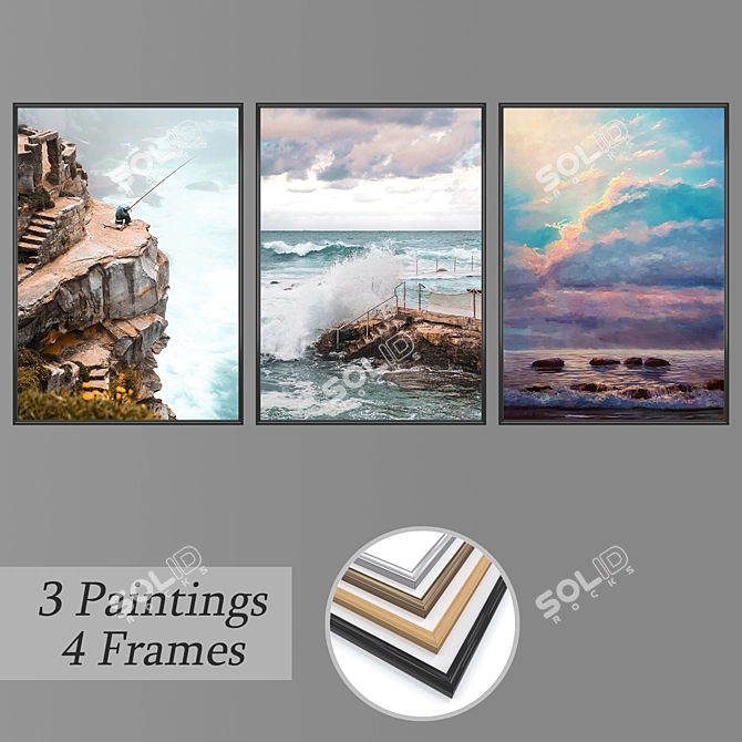 Versatile Set of Wall Paintings 3D model image 1