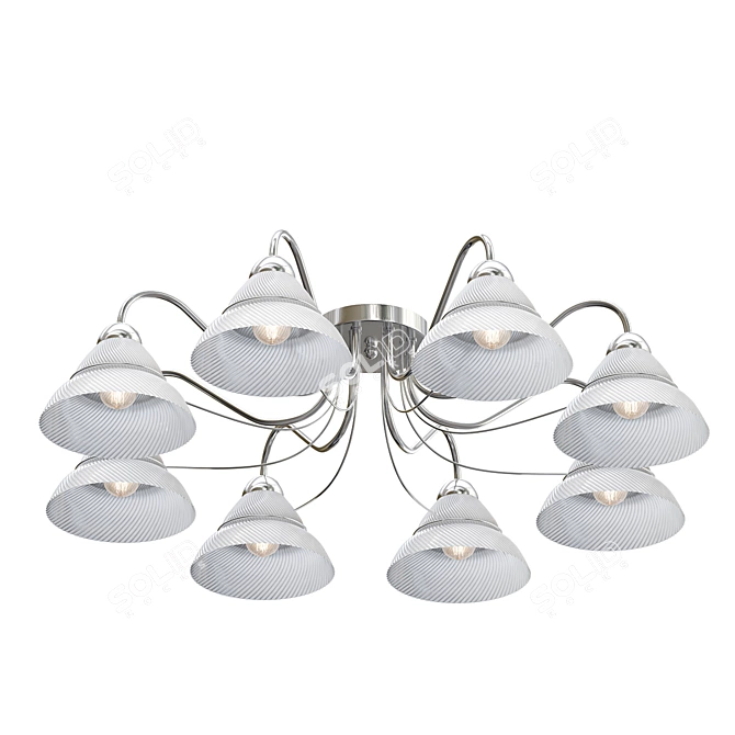 Elegant Freya Berta Ceiling Chandelier 3D model image 1