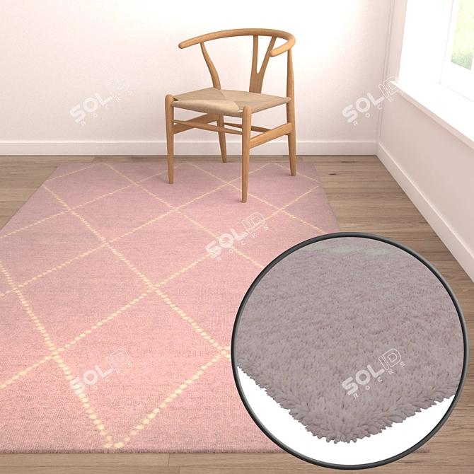 Luxury Rug Set with High-Quality Textures 3D model image 5