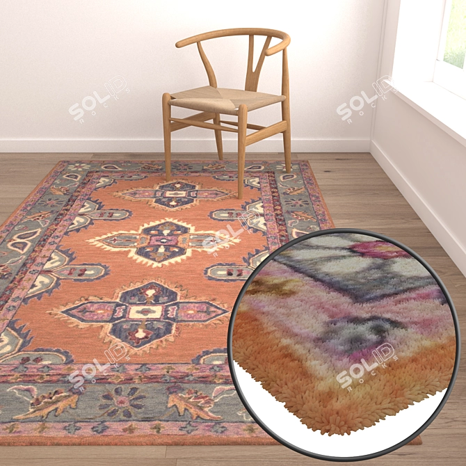 Premium Carpet Set: High-Quality Textures for Versatile Use 3D model image 5