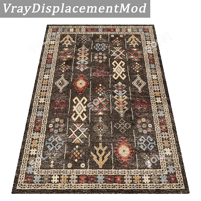 Luxury Rug Set with High-Quality Textures 3D model image 3