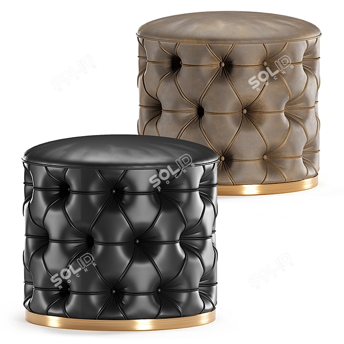 Cozy Seat: Soft Stool for Interior 3D model image 1