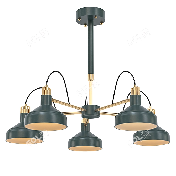 Odeon Light Lurdi: Modern Pendant Chandelier 3D model image 1