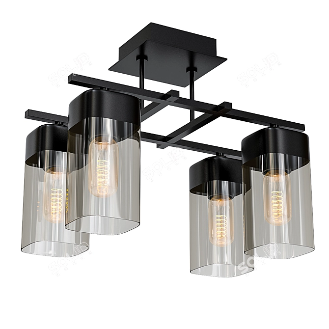 Elegant Vitaluce Ceiling Chandelier 3D model image 1