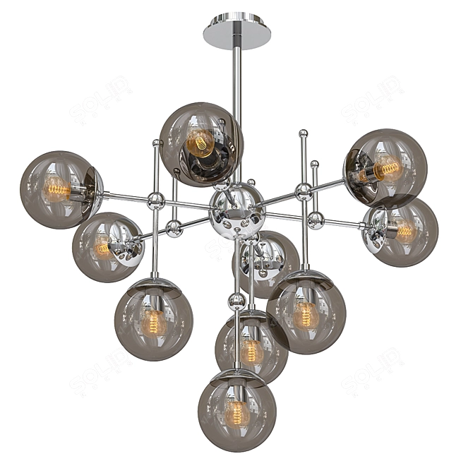 Elegant Modena Pendant Chandelier 3D model image 1