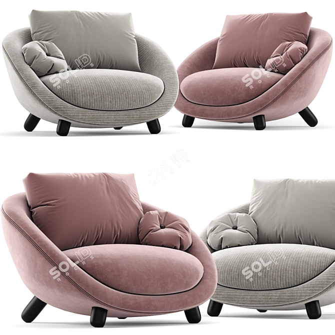Bart Love Moooi Sofa | Modern Elegance for Comfort 3D model image 1