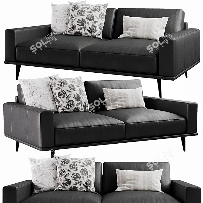 Elegant Boconcept Carlton Sofa 3D model image 2