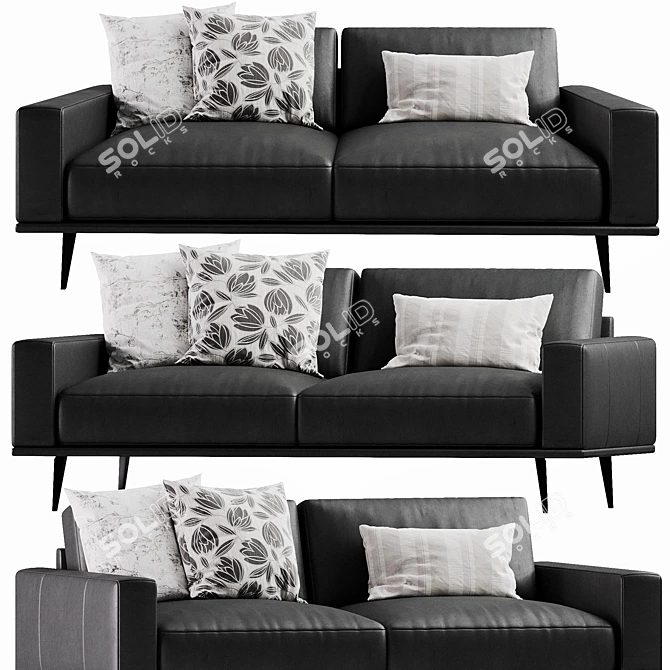 Elegant Boconcept Carlton Sofa 3D model image 5