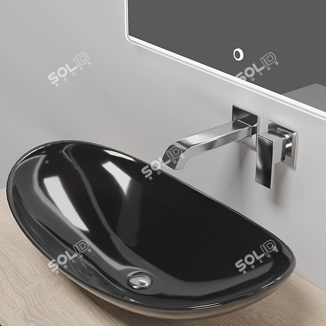 Velvex Gloss 190 Bathroom Furniture Set 3D model image 3