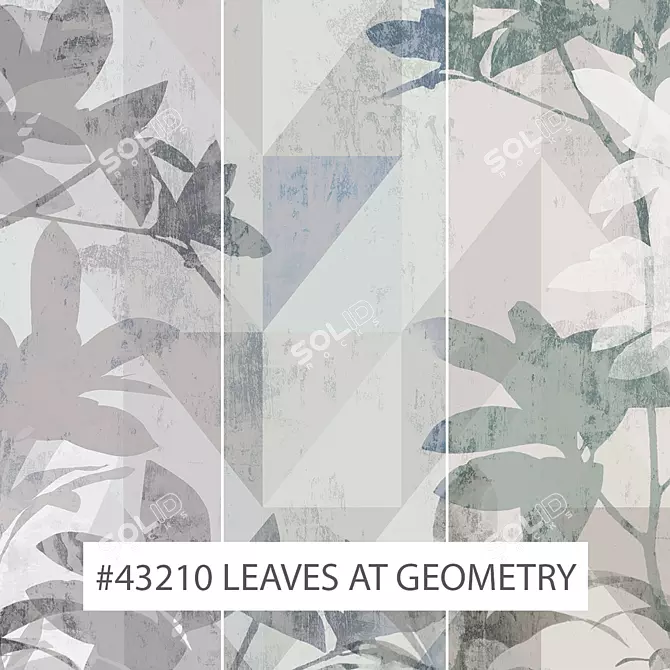 Leafy Geometry Wallpaper Masterpiece 3D model image 1