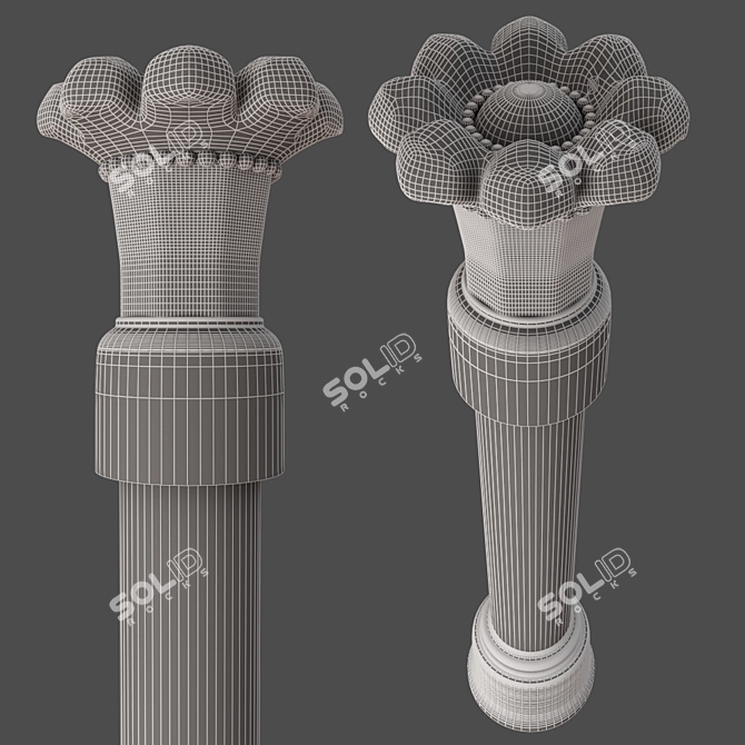 Persian Column: Elegant Architectural 3D Model 3D model image 5