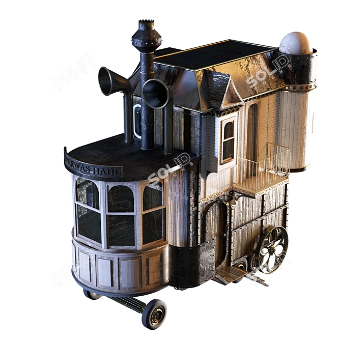 Victorian Steampunk Mobile Home 3D model image 7