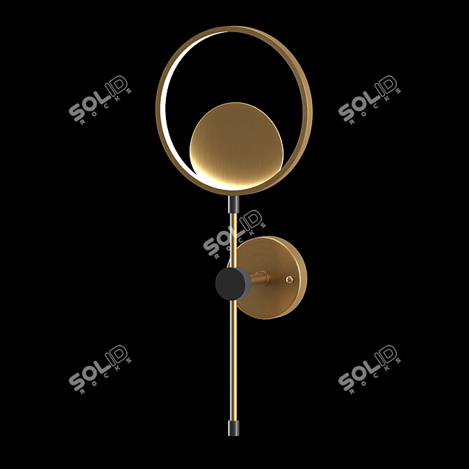 Modern LED Ring Wall Lamp: Lampatron RISOR 3D model image 2