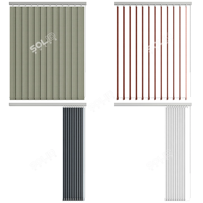 Valencia Vertical Blind - 8 Colors 3D model image 3