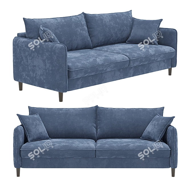 Narvik Straight Sofa (Aura Interiors): Multiple Colors 3D model image 1