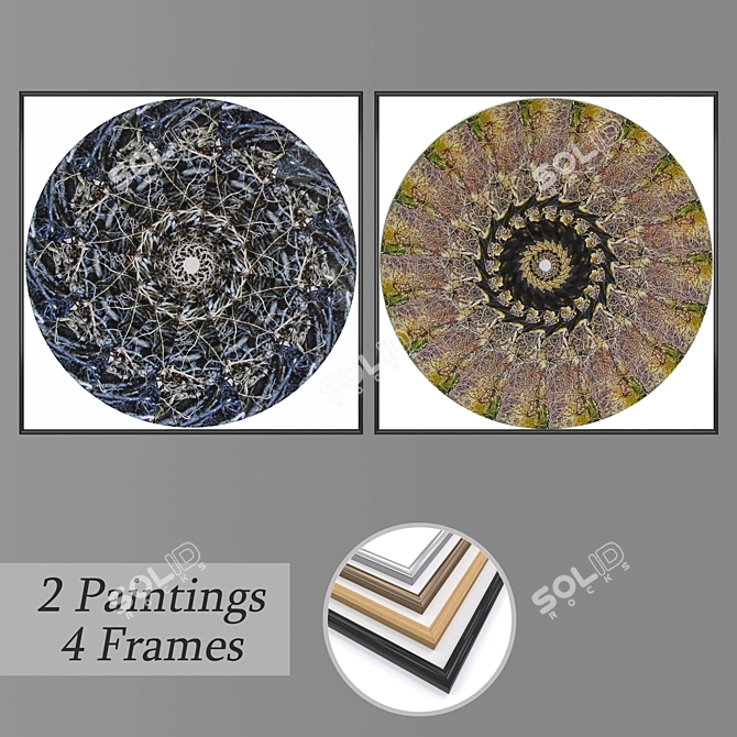 Elegant Wall Art Set No. 2166 3D model image 1