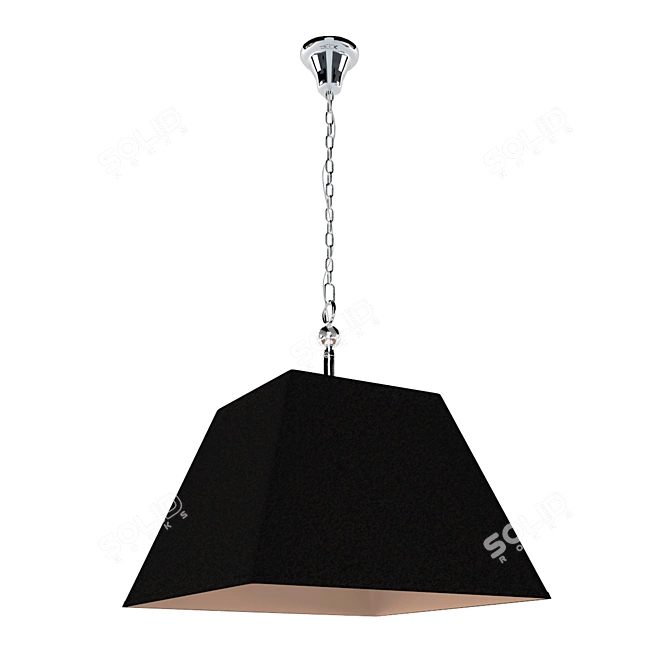 Modern Chrome/Gold Pendant Light 3D model image 1