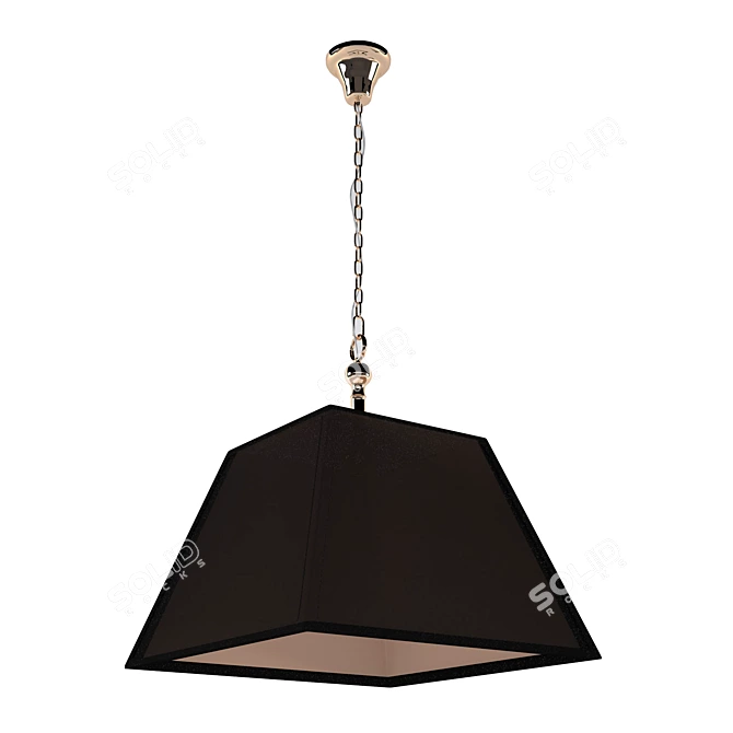 Modern Chrome/Gold Pendant Light 3D model image 2