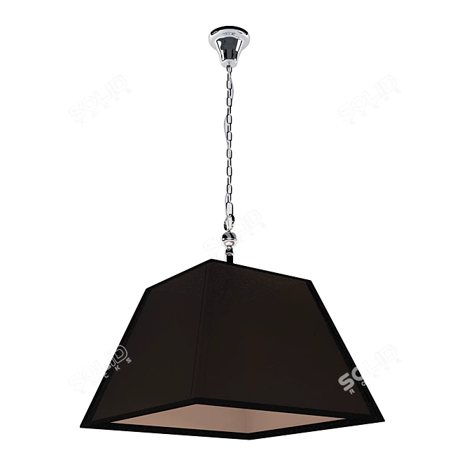 Modern Chrome/Gold Pendant Light 3D model image 3