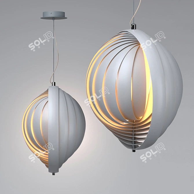  Lunar Glow Pendant Light 3D model image 2